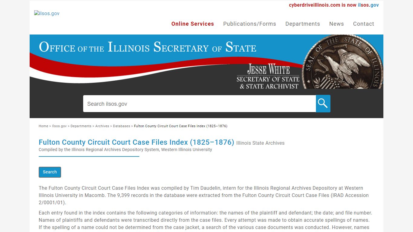 Fulton County Circuit Court Case Files Index (1825–1876)